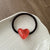 Sweet Heart Shape Resin Hair Clip Hair Tie