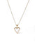 Sweet Heart Shape Stainless Steel Plating Inlay Shell Zircon 18k Gold Plated Pendant Necklace