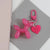 Sweet Letter Heart Shape Alloy Plastic Resin Keychain