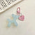 Sweet Letter Heart Shape Alloy Plastic Resin Keychain