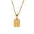 Sweet Letter Stainless Steel Polishing Plating Inlay Diamond 18k Gold Plated Necklace