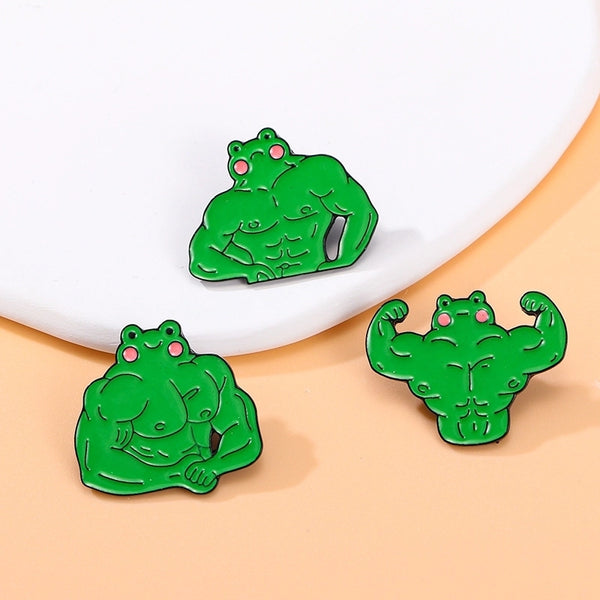 Sweet Pin Animal Frog Alloy Enamel Unisex Brooches