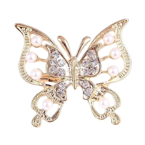 Sweet Pin Butterfly Alloy Inlay Artificial Gemstones Women'S Brooches