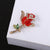 Sweet Pin Flower Alloy Enamel Rhinestones Women'S Brooches