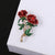 Sweet Pin Flower Alloy Enamel Rhinestones Women'S Brooches