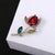 Sweet Pin Flower Alloy Enamel Rhinestones Women'S Brooches