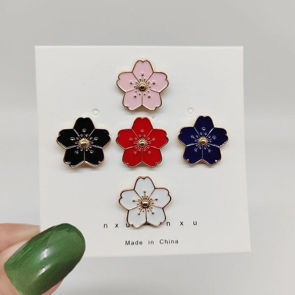 Sweet Pin Flower Alloy Enamel Women'S Brooches