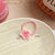 Sweet Pink Cherry Blossom Series Hair Accessories Super Fairy Flower Clip Pone Tail Hair Rope Bangs Hair Clip Spring And Summer