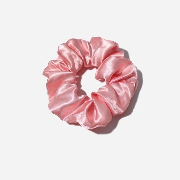 Sweet Plaid Solid Color Cloth Pleated Hair Tie 1 Piece