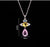 Sweet Planet Flower Bow Knot Copper Zircon Pendant Necklace In Bulk