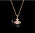 Sweet Planet Flower Bow Knot Copper Zircon Pendant Necklace In Bulk