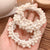 Sweet Round Artificial Pearl Patchwork Hair Tie