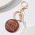 Sweet Round Letter Tassel Wood Unisex Bag Pendant Keychain