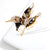 Sweet Shiny Pin Alloy Enamel Stoving Varnish Inlay Rhinestones Unisex Brooches