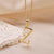 Sweet Simple Style Artistic Letter Stainless Steel Plating 18k Gold Plated Pendant Necklace