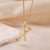 Sweet Simple Style Artistic Letter Stainless Steel Plating 18k Gold Plated Pendant Necklace