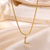 Sweet Simple Style Artistic Letter Stainless Steel Plating Inlay Artificial Diamond 18k Gold Plated Pendant Necklace