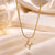 Sweet Simple Style Artistic Letter Stainless Steel Plating Inlay Artificial Diamond 18k Gold Plated Pendant Necklace