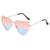 Sweet Simple Style Color Block Gradient Color Ac Heart Shape Full Frame Women's Sunglasses