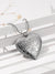 Sweet Simple Style Heart Shape Stainless Steel Carving Pendant Necklace