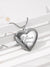 Sweet Simple Style Heart Shape Stainless Steel Carving Pendant Necklace