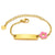 Sweet Simple Style Rainbow Heart Shape Strawberry Stainless Steel Gold Plated Bracelets