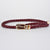 Sweet Simple Style Solid Color Pu Leather Alloy Women's Leather Belts