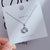 Sweet Simple Style Swan Heart Shape Flower Titanium Steel Plating Inlay Zircon Pendant Necklace