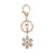 Sweet Snowflake Alloy Plating Rhinestones Keychain