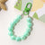 Sweet Solid Color Arylic Plating Bag Pendant Keychain