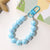 Sweet Solid Color Arylic Plating Bag Pendant Keychain