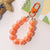 Sweet Solid Color Arylic Plating Bag Pendant Keychain