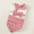 Sweet Solid Color Cotton Printing Bowknot Hair Band 1 Set