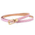 Sweet Solid Color Imitation Leather Alloy Women's Leather Belts