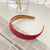 Sweet Solid Color Rhombus Cloth Hair Band 1 Piece