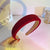 Sweet Solid Color Rhombus Cloth Hair Band 1 Piece