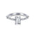 Sweet Square Sterling Silver Inlay Zircon Rings 1 Piece