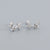 Sweet Star Sterling Silver Ear Studs Plating Zircon 925 Silver Earrings