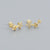 Sweet Star Sterling Silver Ear Studs Plating Zircon 925 Silver Earrings