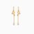 Sweet Star Tassel Brass Earrings Plating Zircon Copper Earrings