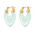 Sweet Stripe Transparent Arylic Gold Plated Earrings