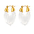 Sweet Stripe Transparent Arylic Gold Plated Earrings