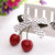 Sweet Women's Cherry Alloy Thread Belt Three-dimensional Hair Clip