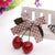 Sweet Women's Cherry Alloy Thread Belt Three-dimensional Hair Clip