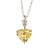 Temperament Light Luxury Niche Simple Love Personality Yellow Zircon Pendant Imitation Moissan Diamond Necklace