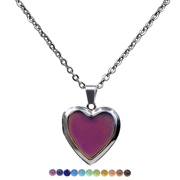 Temperature-sensing Color-changing Heart Necklace