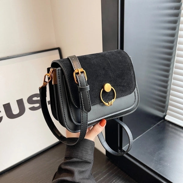 This Year's Popular Small Bag Women's Autumn And Winter Retro  New Fashion Frosted Shoulder Messenger Bag Women's Small Square Bag