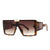 Tide Retro Oversized Frame Sunglasses Wide Leg Sunglasses Male