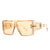 Tide Retro Oversized Frame Sunglasses Wide Leg Sunglasses Male