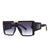 Tide Retro Oversized Frame Sunglasses Wide Leg Sunglasses Male